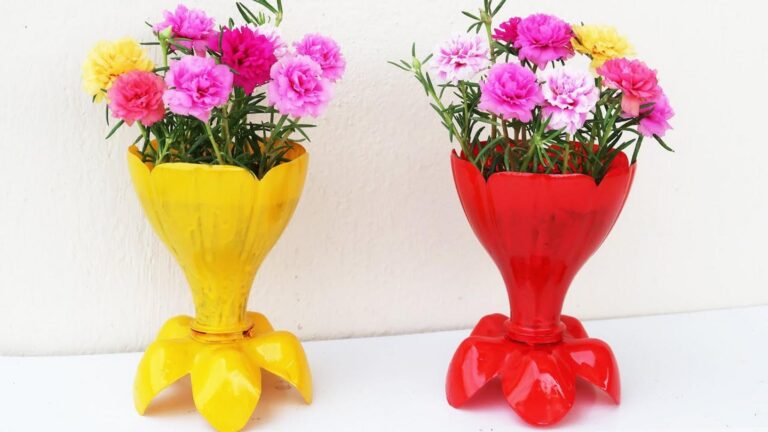 Transform plastic bottles into stunning flower pots that beautify your space instantly…