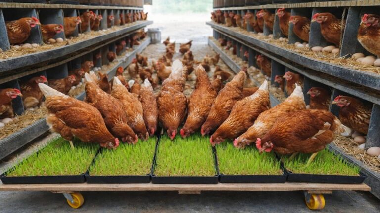 This simple method transforms paddy rice into lush fodder for healthier, egg-laying hens…