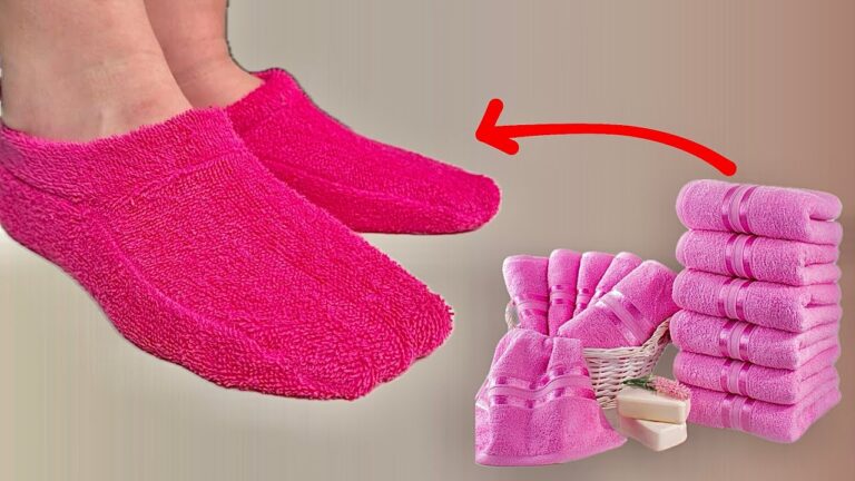 Transform Old Towels into Cute Slippers in Just 10 Minutes!