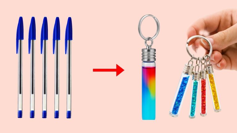Transform 5 Old Pens into Stylish Keychains in Just 1 Minute!