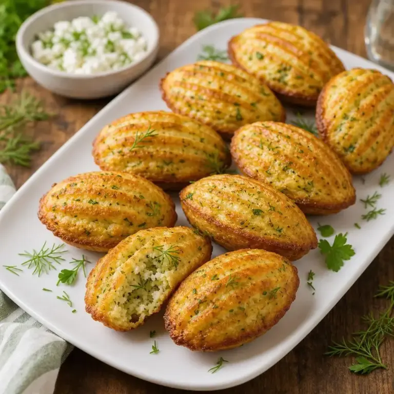 Savory Zucchini and Feta Madeleines: Easy and Moist Recipe
