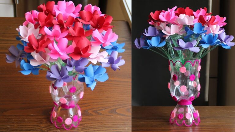 Transform 5 Plastic Bottles into Stunning Flower Vases for Your Home Decor!