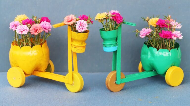 10 Beautiful Bicycle Flower Pots You Can Make from Recycled Bottles