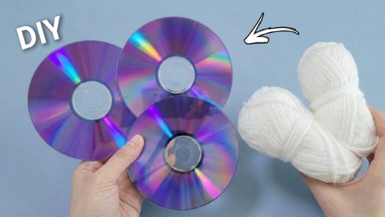 Transform 5 Old CDs into Stunning Crafts with Yarn – DIY Idea You’ll Love!