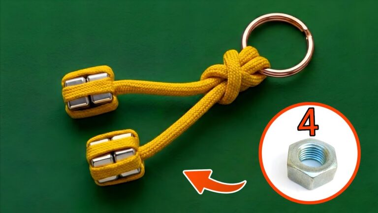Transform 4 Metal Nuts and a Rope into 7 Practical Keychain Hacks!