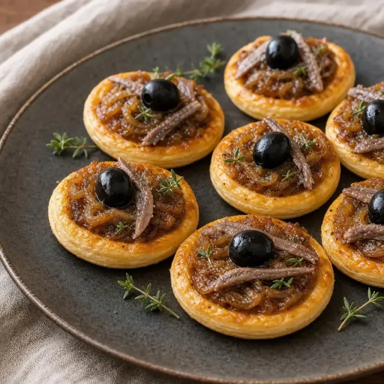Savory Mini Onion and Anchovy Tarts: A Pissaladière Twist